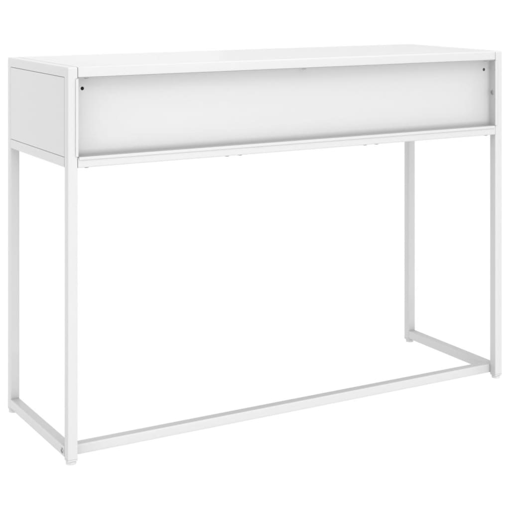Wandtafel 106x35x75 cm staal wit is nu te koop bij PeponiXL, paradijselijk wonen!