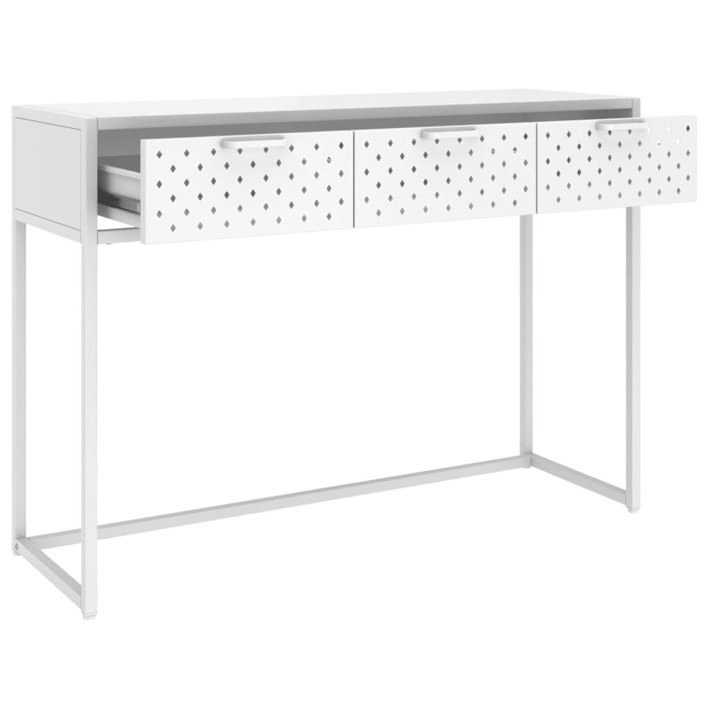 Wandtafel 106x35x75 cm staal wit is nu te koop bij PeponiXL, paradijselijk wonen!