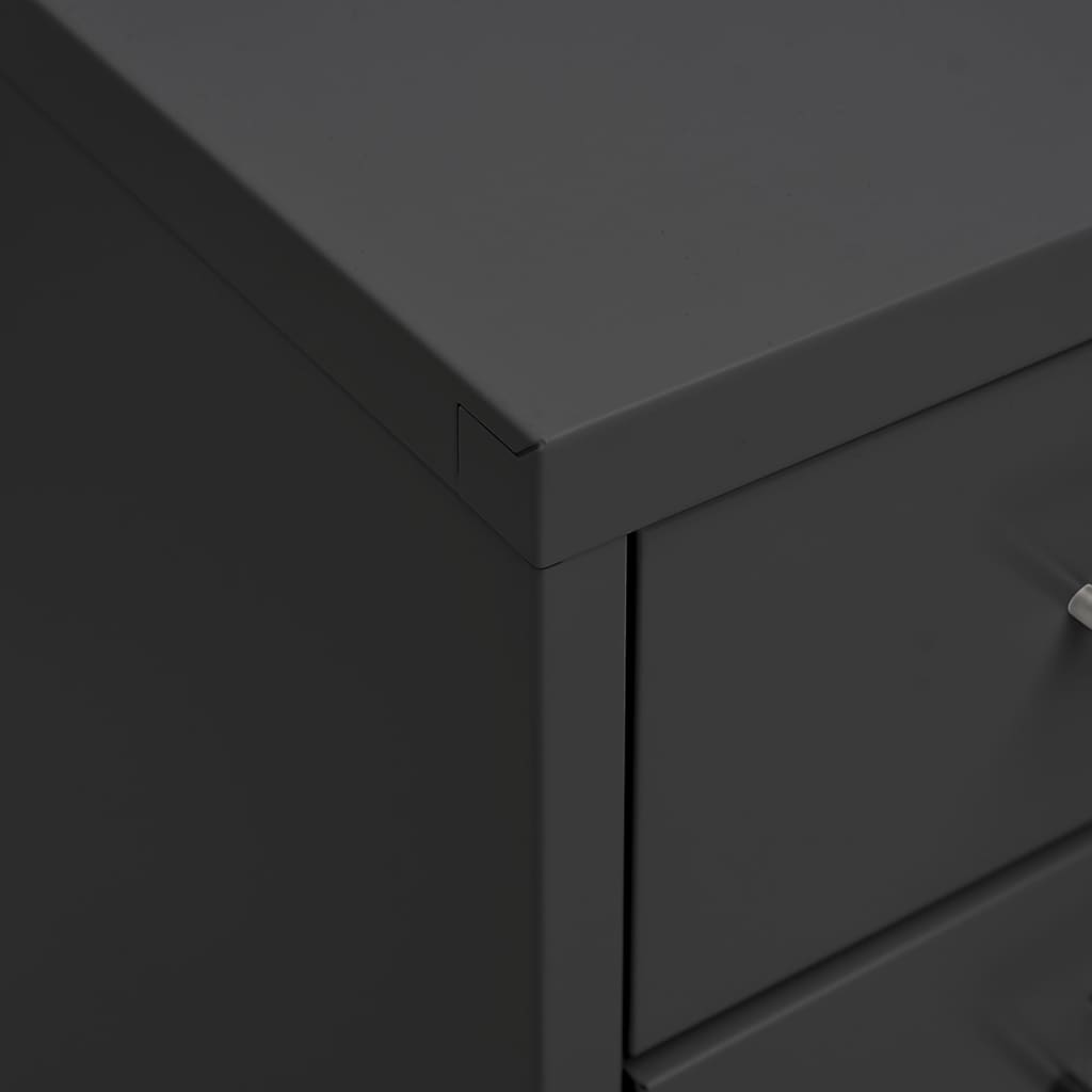 Ladeblok verrijdbaar 28x41x109 cm metaal antracietkleurig is nu te koop bij PeponiXL, paradijselijk wonen!