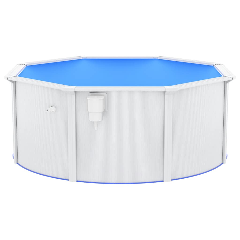 Zwembad met stalen wand 300x120 cm wit is nu te koop bij PeponiXL, paradijselijk wonen!