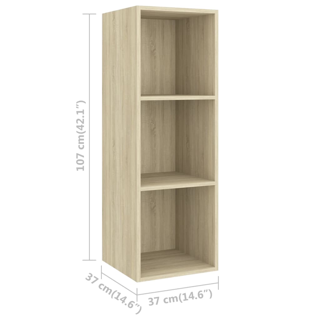 3-delige Tv-meubelset spaanplaat sonoma eikenkleurig is nu te koop bij PeponiXL, paradijselijk wonen!