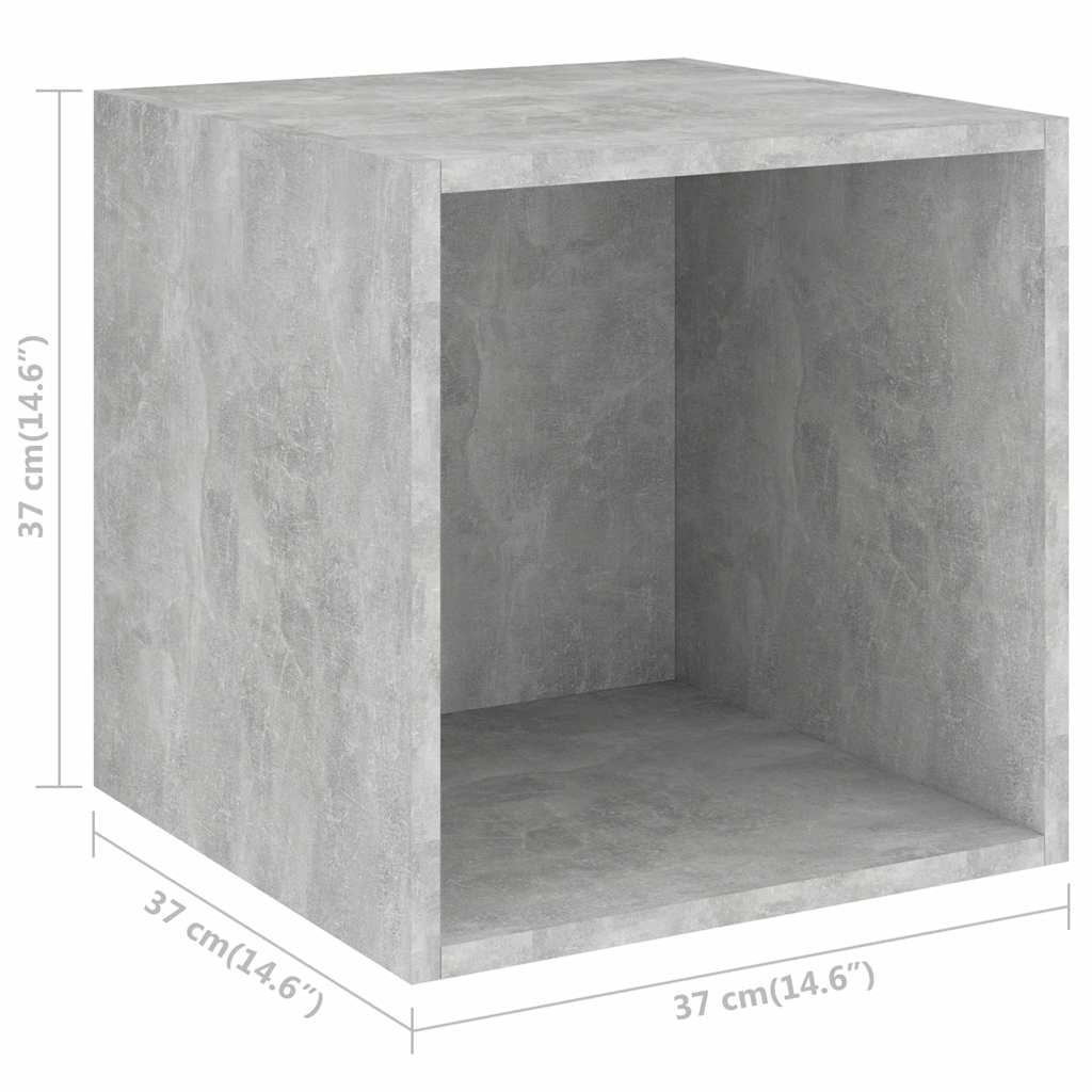4-delige Tv-meubelset spaanplaat betongrijs is nu te koop bij PeponiXL, paradijselijk wonen!