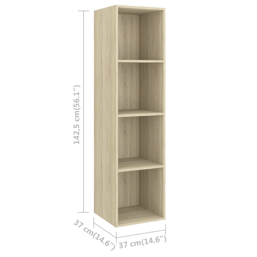 2-delige Tv-meubelset spaanplaat sonoma eikenkleurig is nu te koop bij PeponiXL, paradijselijk wonen!