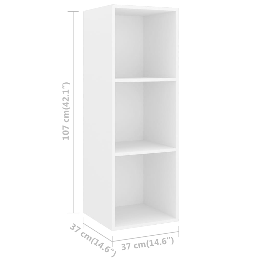 4-delige Tv-meubelset bewerkt hout wit is nu te koop bij PeponiXL, paradijselijk wonen!
