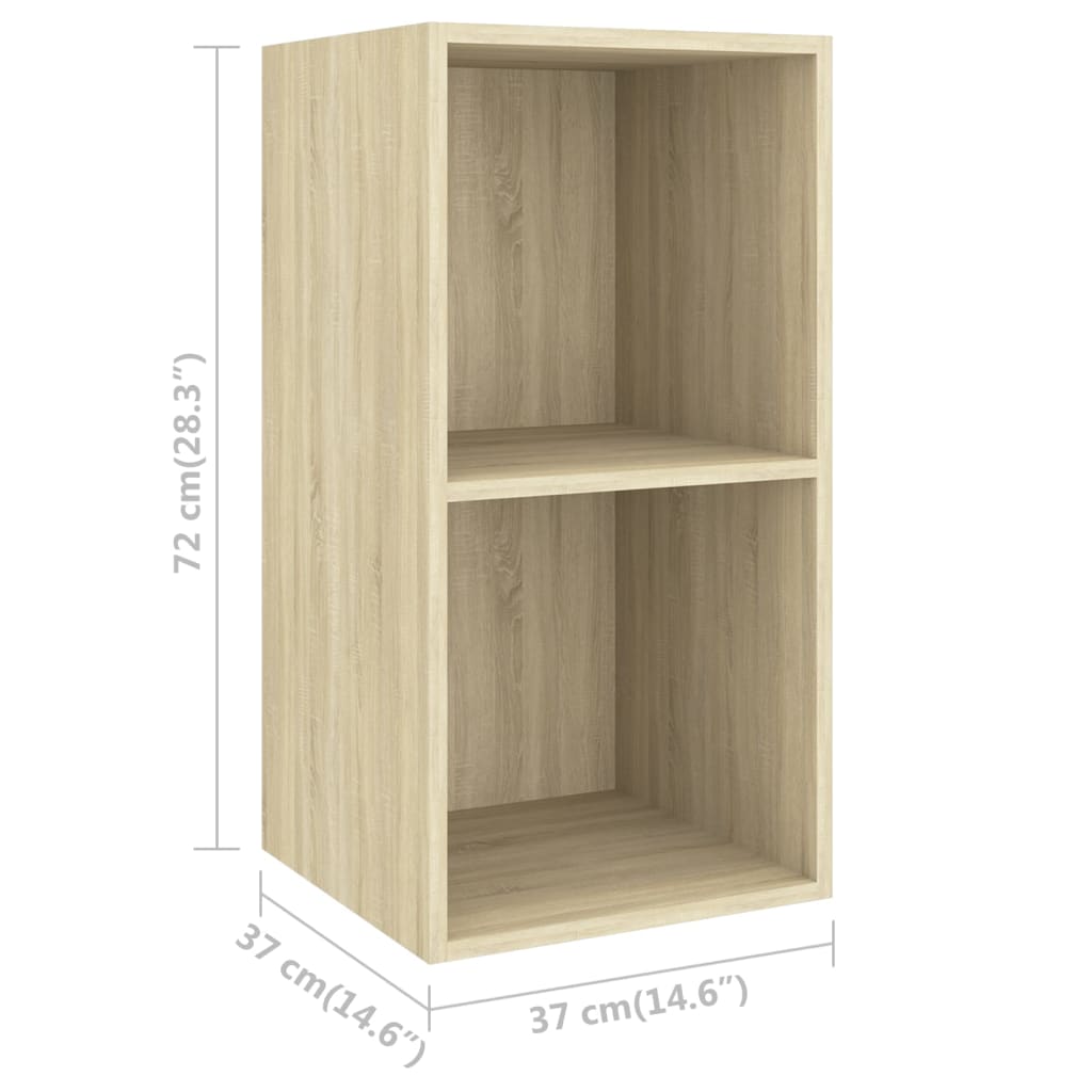 4-delige Tv-meubelset bewerkt hout sonoma eikenkleurig is nu te koop bij PeponiXL, paradijselijk wonen!