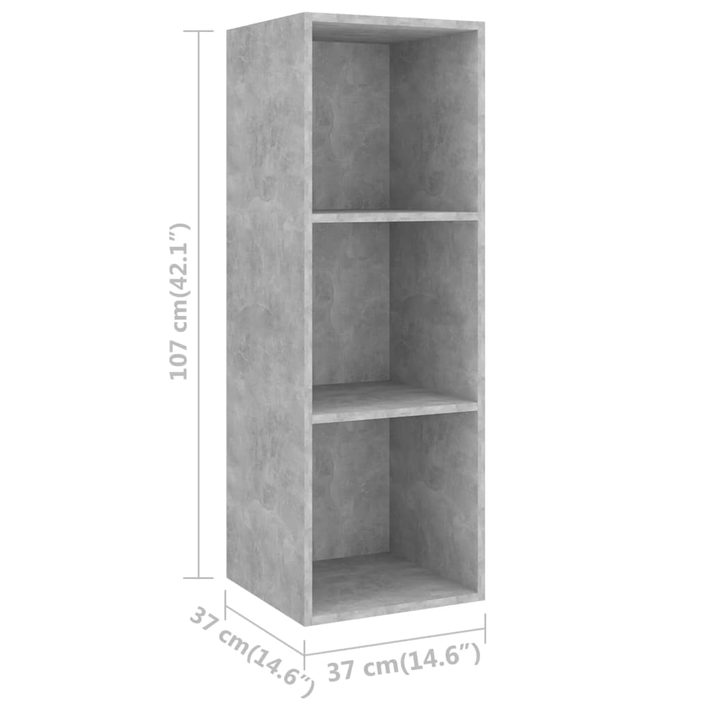 | Wand TV Kast | Wandgemonteerd 4 pcs 37 x 37 x 107.5 cm is nu te koop bij PeponiXL, paradijselijk wonen!