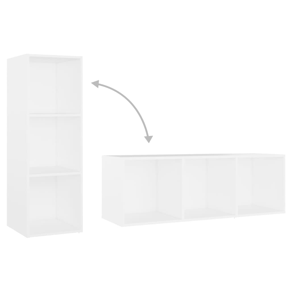 Tv-meubelen 2 st 107x35x37 cm bewerkt houtwit is nu te koop bij PeponiXL, paradijselijk wonen!
