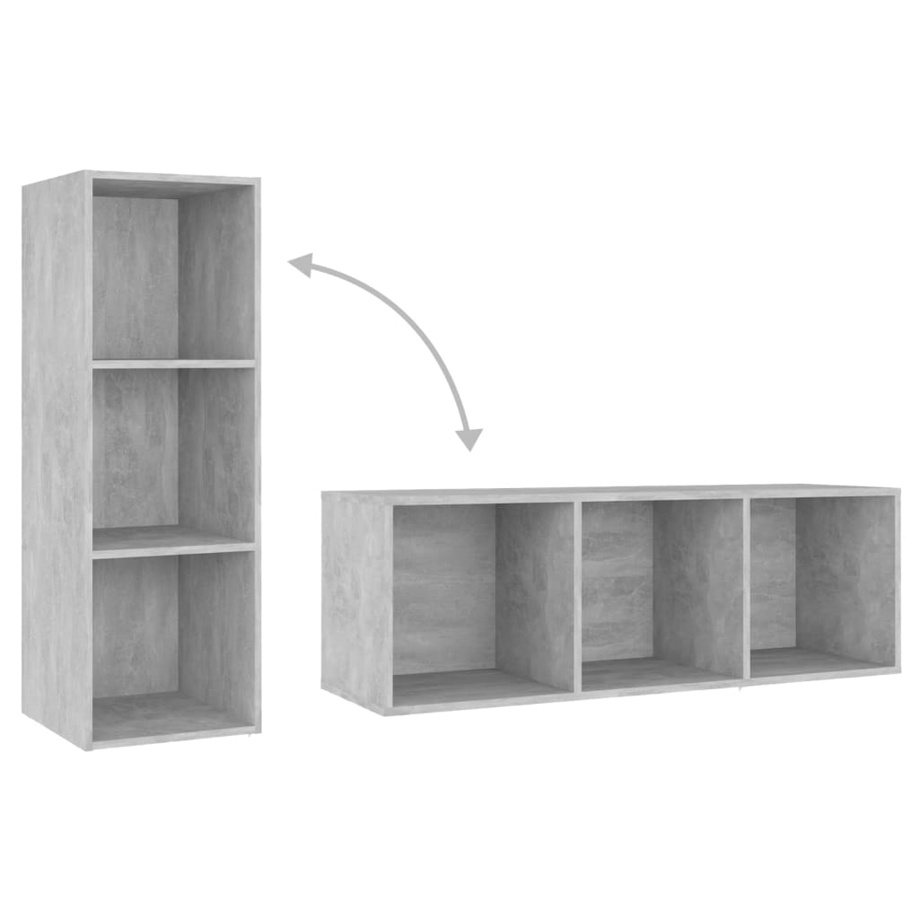 Tv-meubelen 2 st 107x35x37 cm bewerkt hout betongrijs is nu te koop bij PeponiXL, paradijselijk wonen!