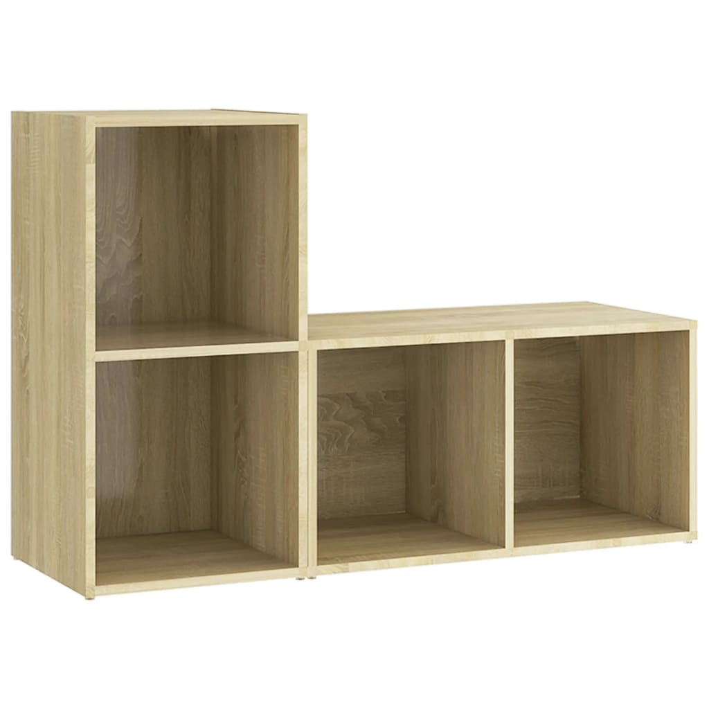Tv-meubelen 2 st 72x35x36,5 cm bewerkt hout sonoma eikenkleurig is nu te koop bij PeponiXL, paradijselijk wonen!