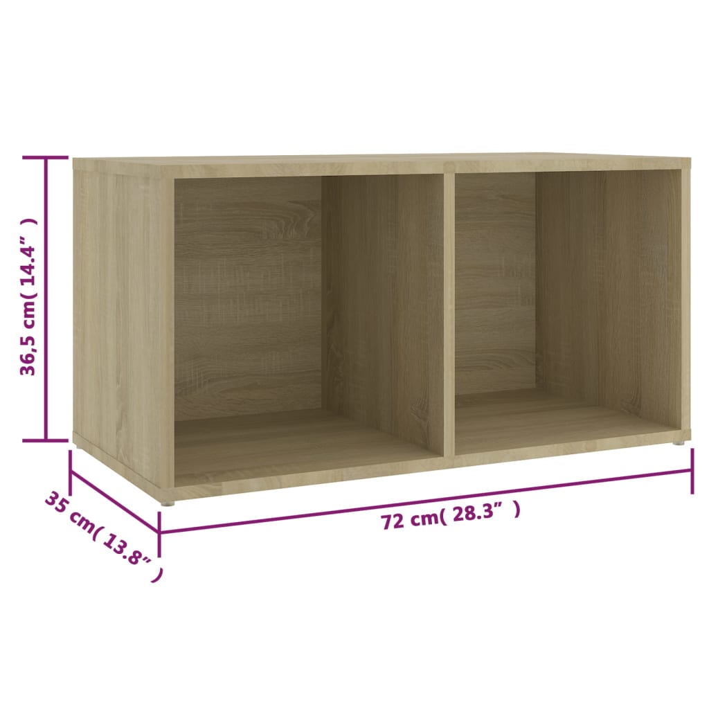 Tv-meubelen 2 st 72x35x36,5 cm bewerkt hout sonoma eikenkleurig is nu te koop bij PeponiXL, paradijselijk wonen!