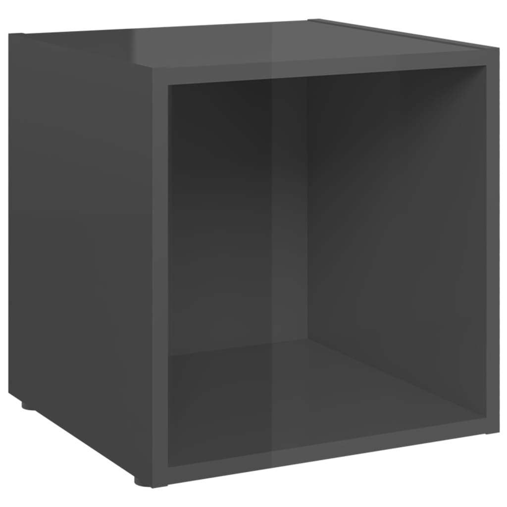 8-delige Tv-meubelset bewerkt hout hoogglans grijs is nu te koop bij PeponiXL, paradijselijk wonen!