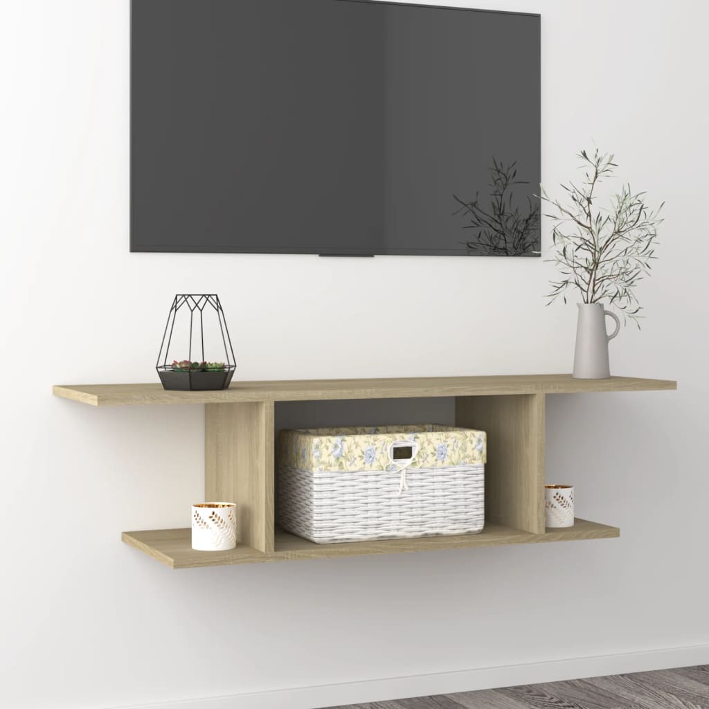 Tv-wandmeubel 103x30x26,5 cm sonoma eikenkleurig is nu te koop bij PeponiXL, paradijselijk wonen!