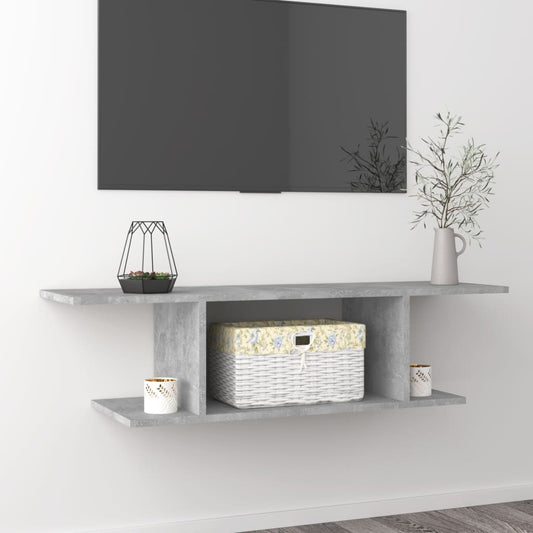 Tv-wandmeubel 103x30x26,5 cm betongrijs is nu te koop bij PeponiXL, paradijselijk wonen!