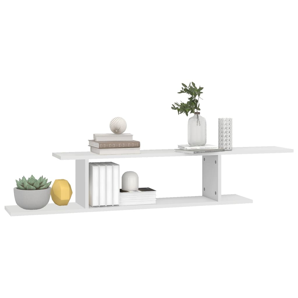 Tv-wandschap 125x18x23 cm bewerkt hout wit is nu te koop bij PeponiXL, paradijselijk wonen!