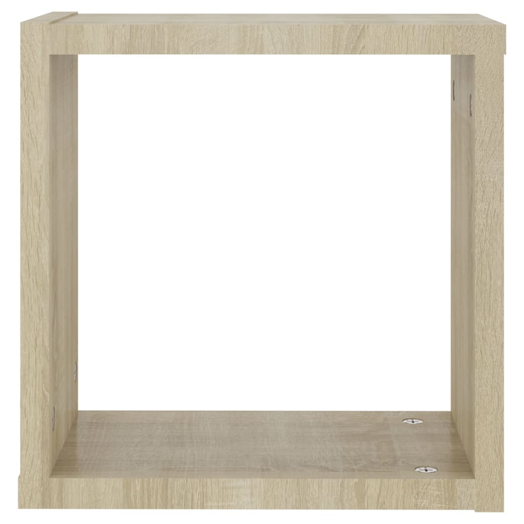 Wandschappen kubus 2 st 30x15x30 cm sonoma eikenkleurig is nu te koop bij PeponiXL, paradijselijk wonen!