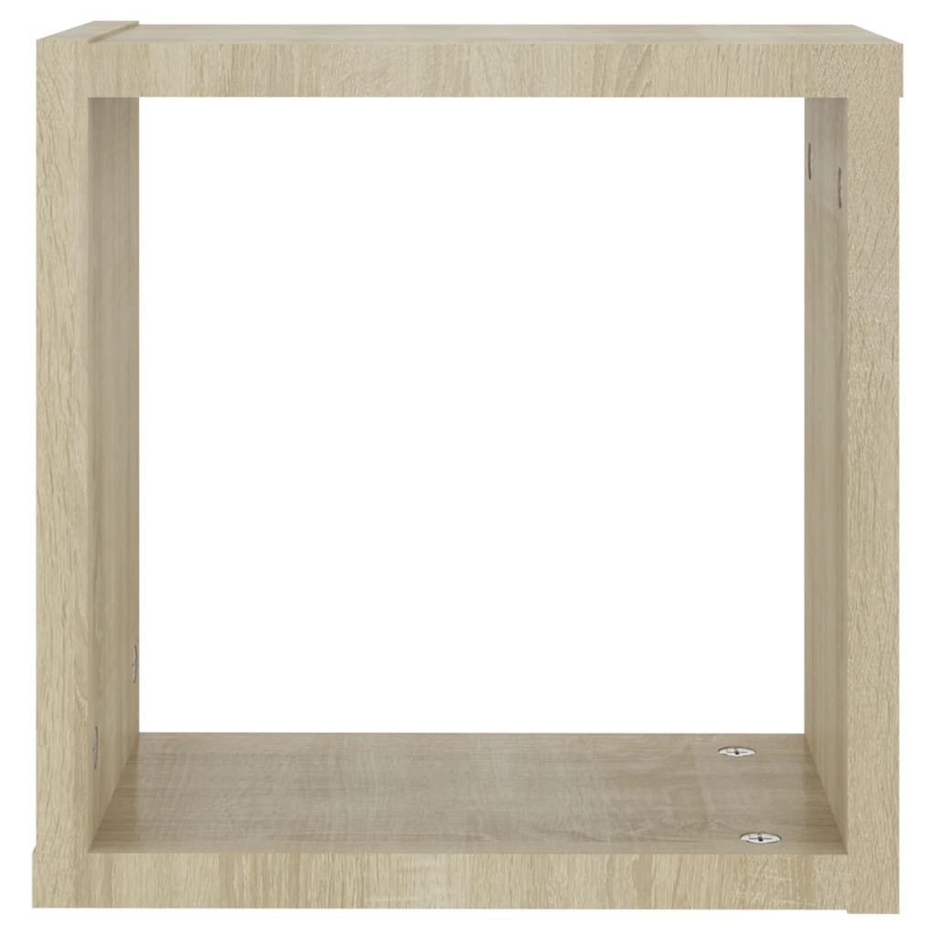 Wandschappen kubus 4 st 30x15x30 cm sonoma eikenkleurig is nu te koop bij PeponiXL, paradijselijk wonen!