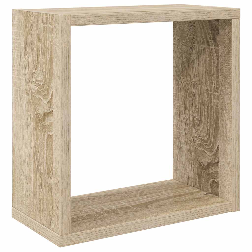 Wandschappen kubus 6 st 30x15x30 cm sonoma eikenkleurig is nu te koop bij PeponiXL, paradijselijk wonen!