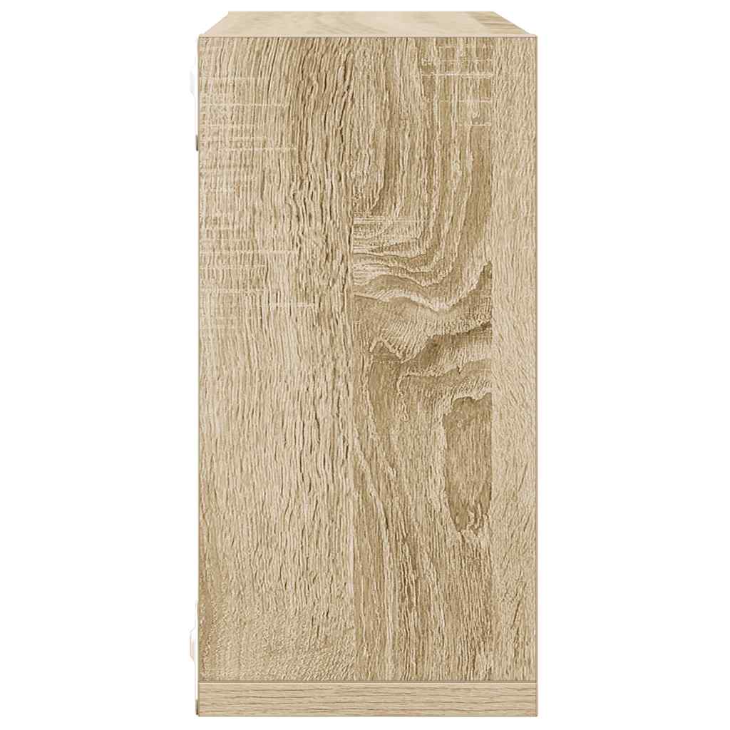 Wandschappen kubus 6 st 30x15x30 cm sonoma eikenkleurig is nu te koop bij PeponiXL, paradijselijk wonen!