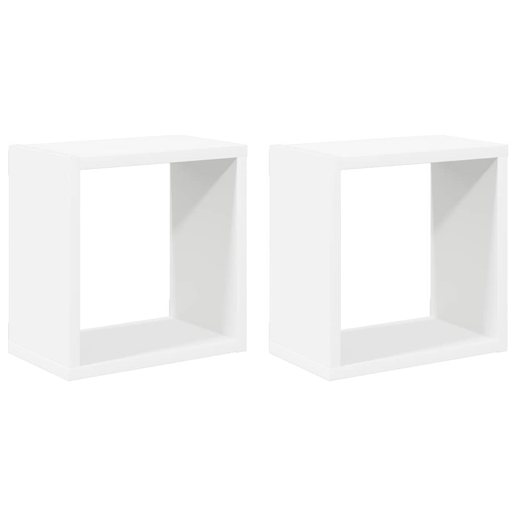 Wandschappen kubus 2 st 26x15x26 cm wit is nu te koop bij PeponiXL, paradijselijk wonen!