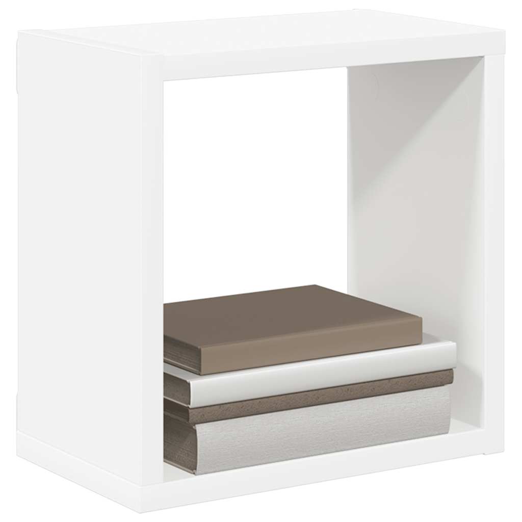 Wandschappen kubus 2 st 26x15x26 cm wit is nu te koop bij PeponiXL, paradijselijk wonen!