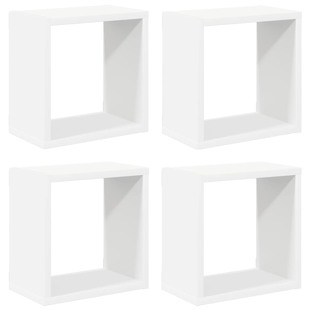 Wandschappen kubus 4 st 26x15x26 cm wit is nu te koop bij PeponiXL, paradijselijk wonen!