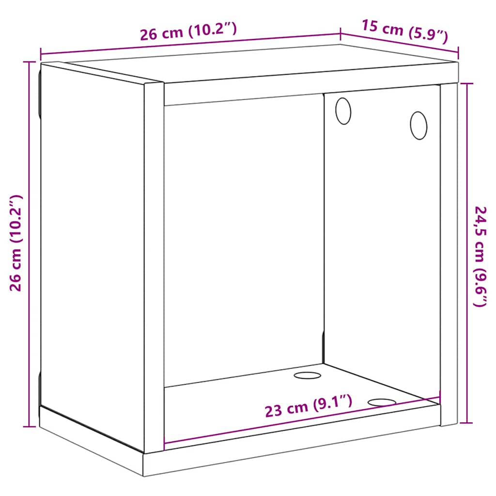 Wandschappen kubus 4 st 26x15x26 cm wit is nu te koop bij PeponiXL, paradijselijk wonen!