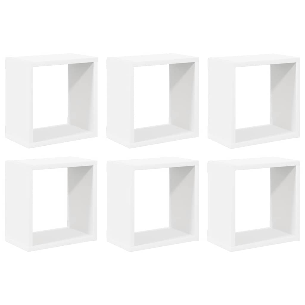 Wandschappen kubus 6 st 26x15x26 cm wit is nu te koop bij PeponiXL, paradijselijk wonen!