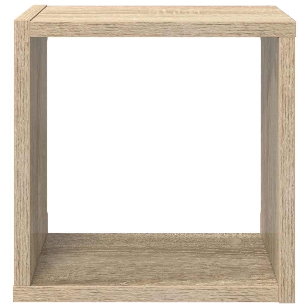 Wandschappen kubus 4 st 26x15x26 cm sonoma eikenkleurig is nu te koop bij PeponiXL, paradijselijk wonen!