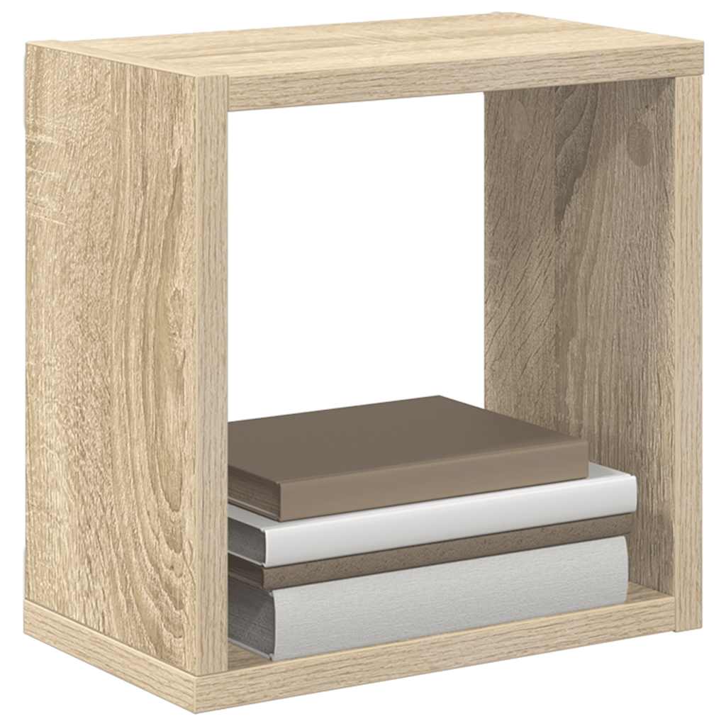 Wandschappen kubus 6 st 26x15x26 cm sonoma eikenkleurig is nu te koop bij PeponiXL, paradijselijk wonen!