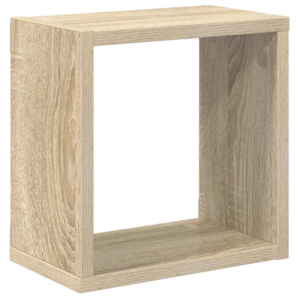 Wandschappen kubus 6 st 26x15x26 cm sonoma eikenkleurig is nu te koop bij PeponiXL, paradijselijk wonen!