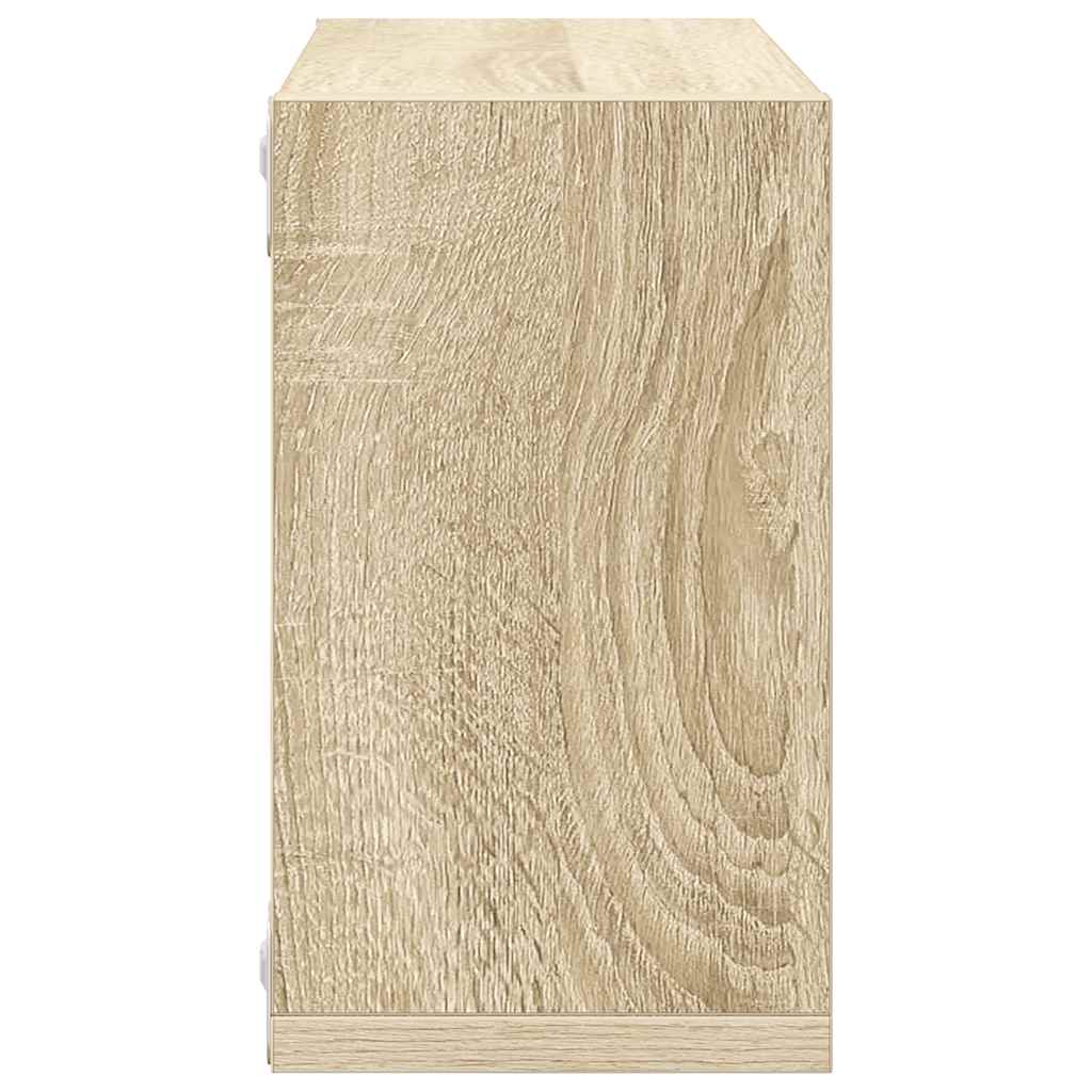 Wandschappen kubus 6 st 26x15x26 cm sonoma eikenkleurig is nu te koop bij PeponiXL, paradijselijk wonen!