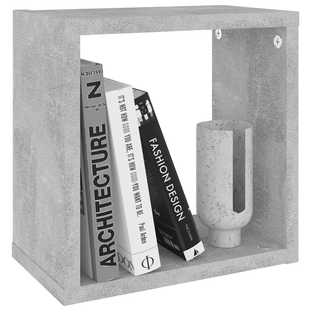 Wandschappen kubus 4 st 26x15x26 cm betongrijs is nu te koop bij PeponiXL, paradijselijk wonen!
