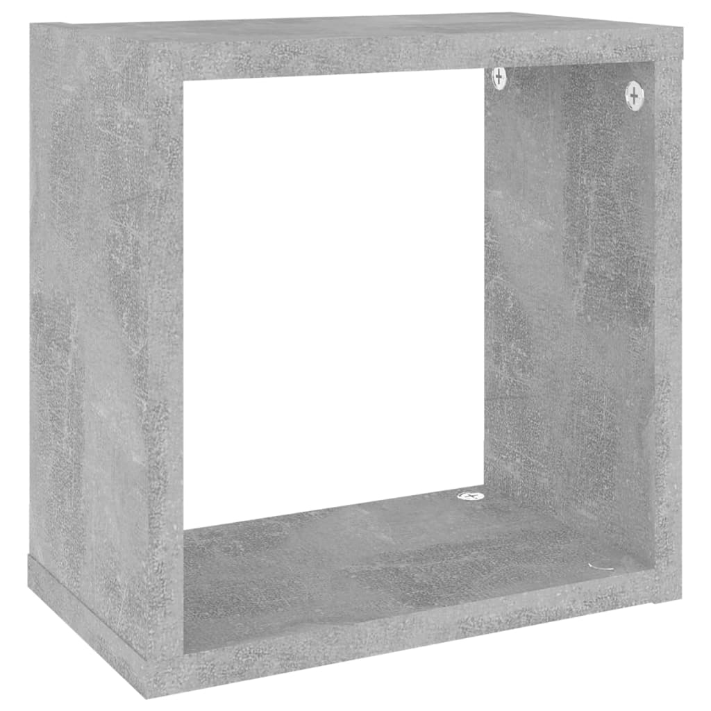 Wandschappen kubus 4 st 26x15x26 cm betongrijs is nu te koop bij PeponiXL, paradijselijk wonen!