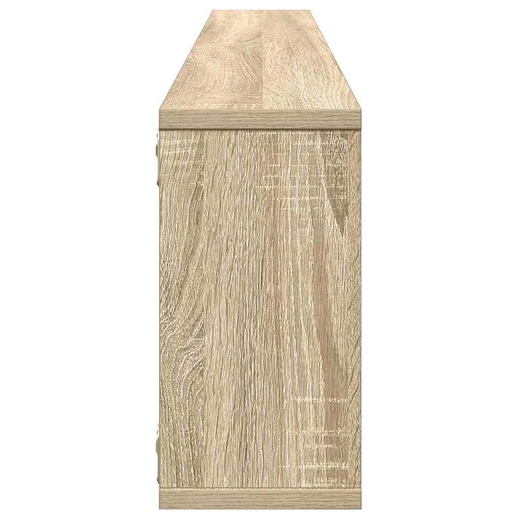 Wandschappen kubus 2 st 100x15x30 cm bewerkt hout sonoma eiken is nu te koop bij PeponiXL, paradijselijk wonen!
