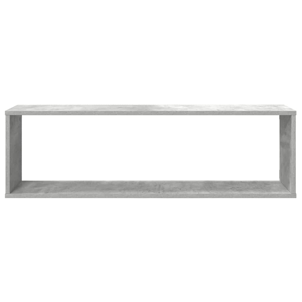 Wandschappen kubus 2 st 100x15x30 cm bewerkt hout betongrijs is nu te koop bij PeponiXL, paradijselijk wonen!