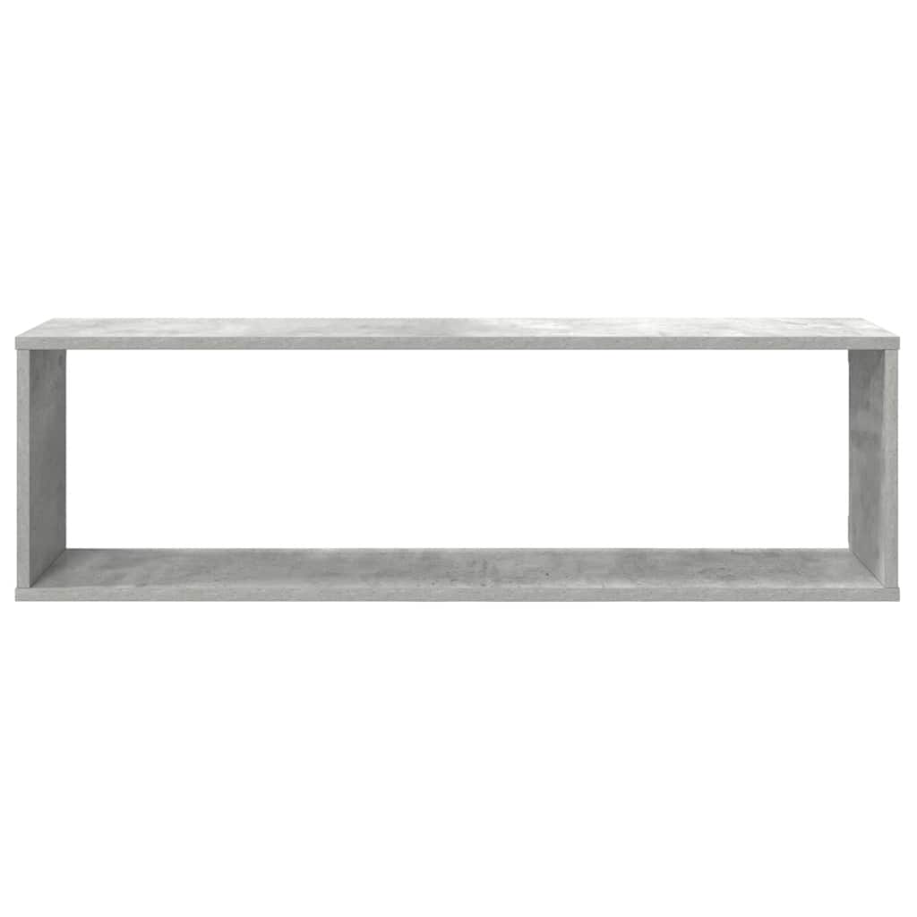 Wandschappen kubus 4 st 100x15x30 cm bewerkt hout betongrijs is nu te koop bij PeponiXL, paradijselijk wonen!