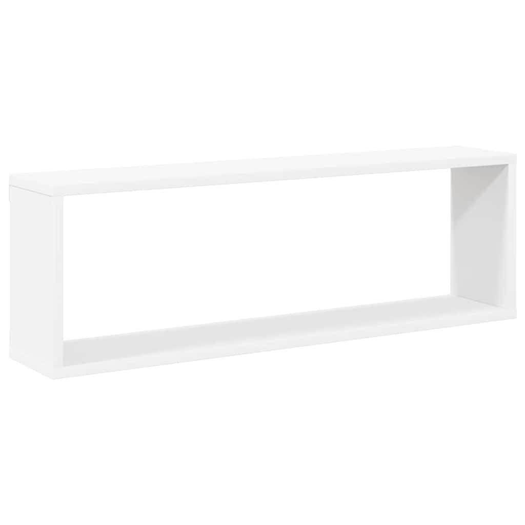 Wandschappen kubus 2 st 80x15x26,5 cm bewerkt hout wit is nu te koop bij PeponiXL, paradijselijk wonen!