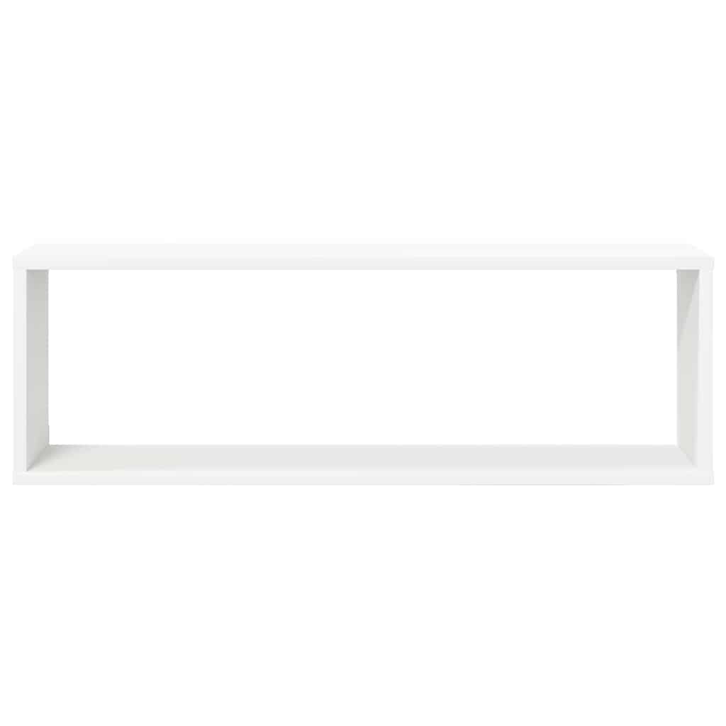 Wandschappen kubus 2 st 80x15x26,5 cm bewerkt hout wit is nu te koop bij PeponiXL, paradijselijk wonen!