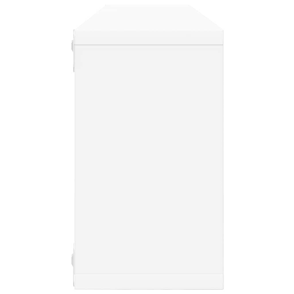 Wandschappen kubus 2 st 80x15x26,5 cm bewerkt hout wit is nu te koop bij PeponiXL, paradijselijk wonen!