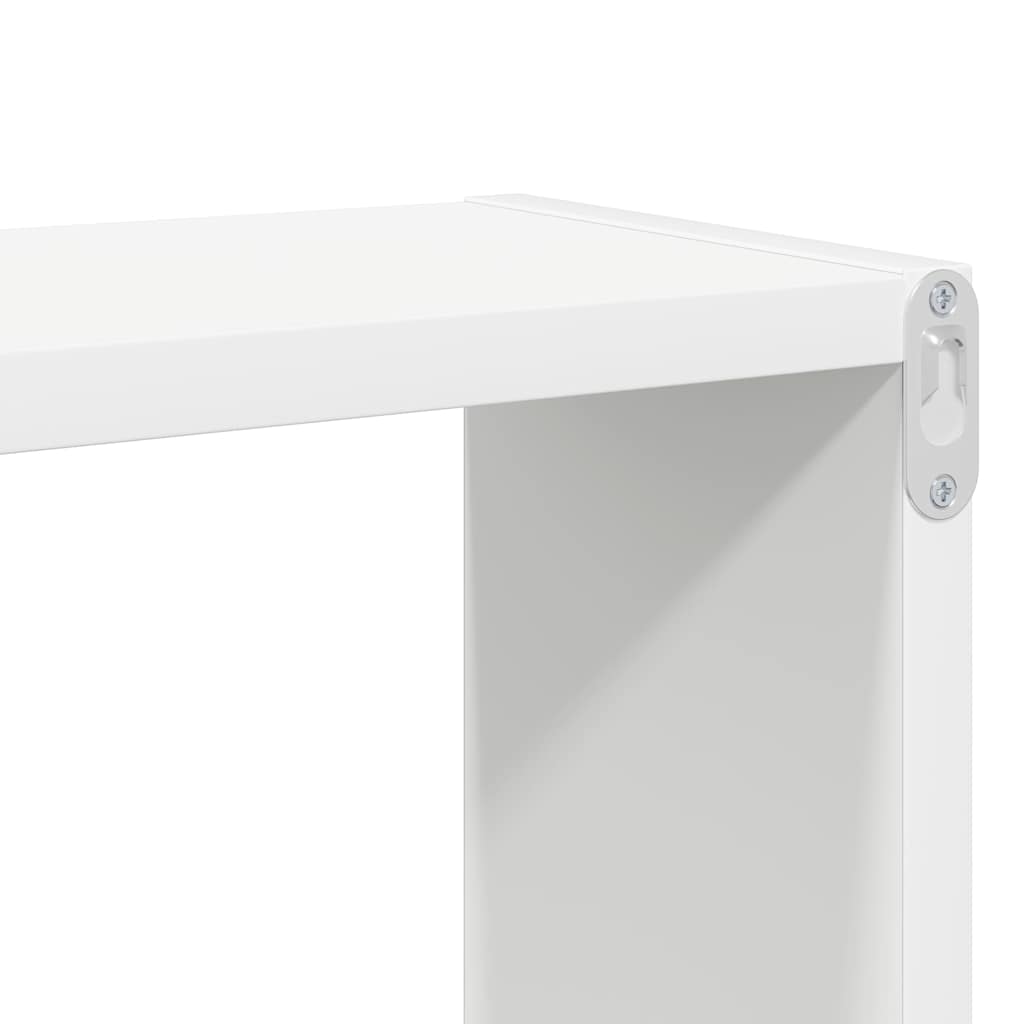 Wandschappen kubus 2 st 80x15x26,5 cm bewerkt hout wit is nu te koop bij PeponiXL, paradijselijk wonen!