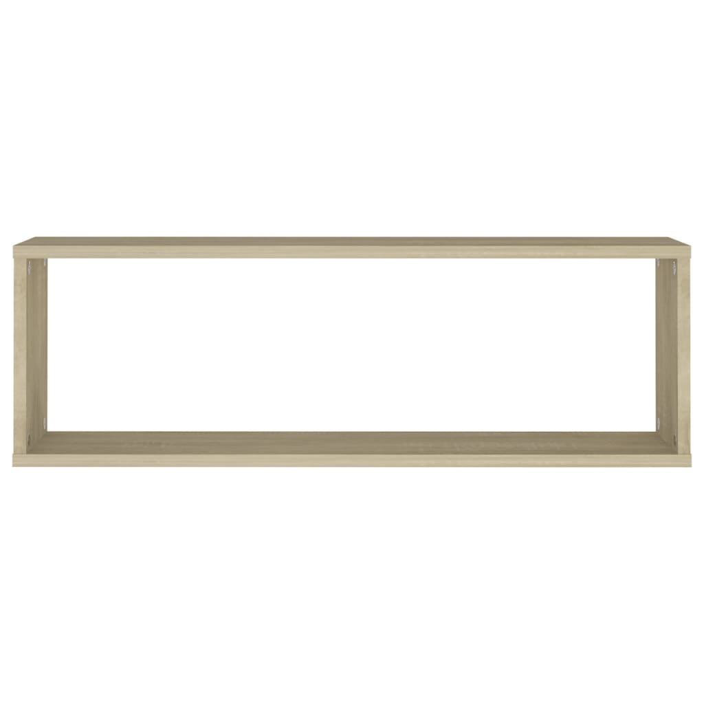 Wandschappen kubus 2 st 80x15x26,5 cm bewerkt hout sonoma eiken is nu te koop bij PeponiXL, paradijselijk wonen!