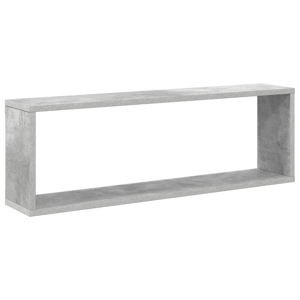 Wandschappen kubus 2 st 80x15x26,5 cm bewerkt hout betongrijs is nu te koop bij PeponiXL, paradijselijk wonen!