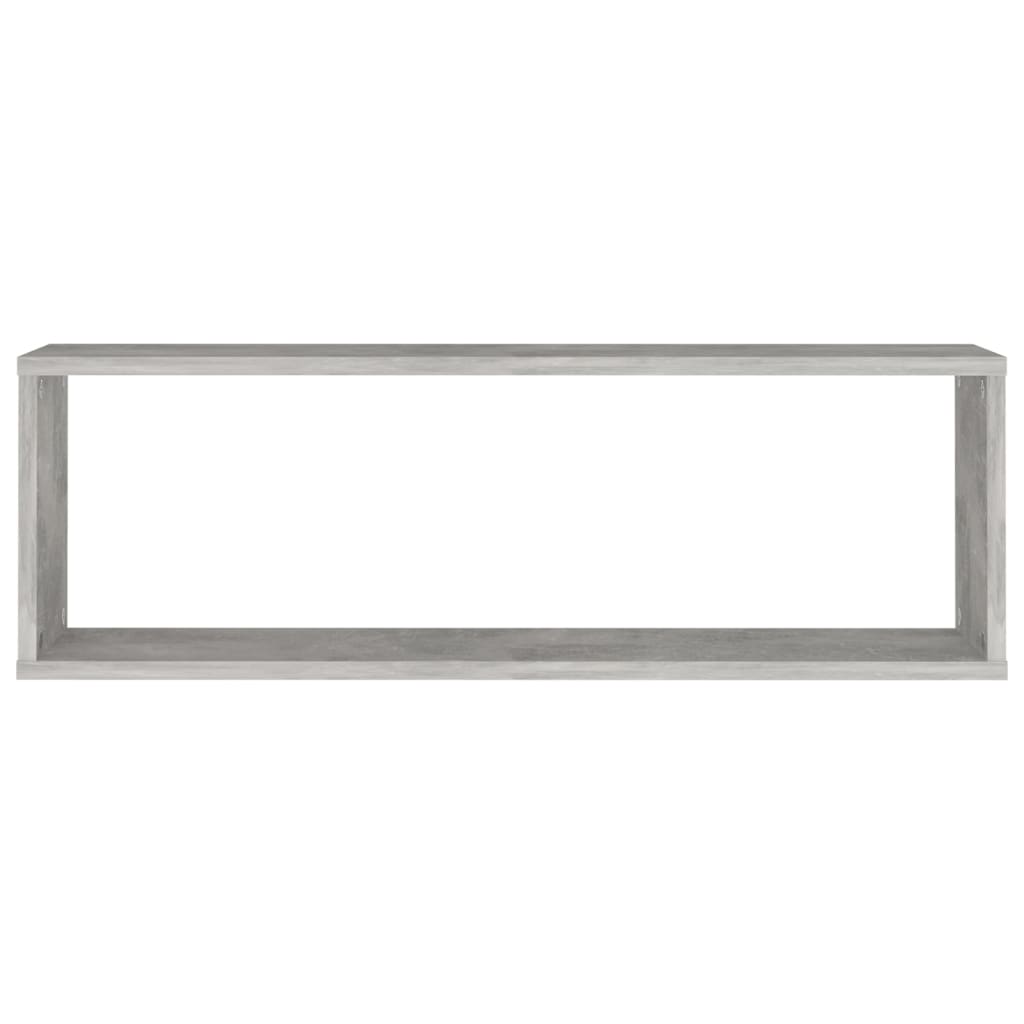 Wandschappen kubus 4 st 80x15x26,5 cm bewerkt hout betongrijs is nu te koop bij PeponiXL, paradijselijk wonen!