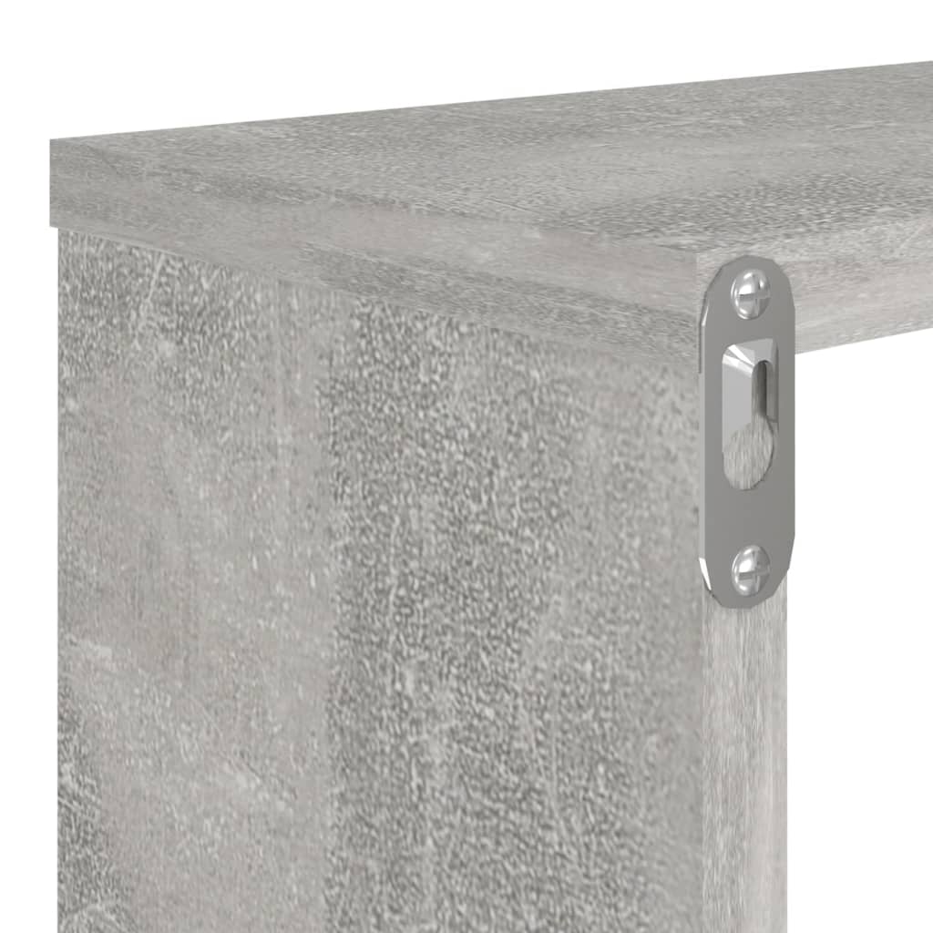 Wandschappen kubus 4 st 80x15x26,5 cm bewerkt hout betongrijs is nu te koop bij PeponiXL, paradijselijk wonen!