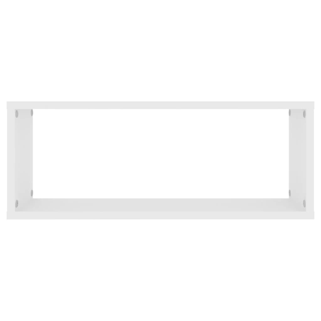 Wandschappen kubus 2 st 60x15x23 cm bewerkt hout wit is nu te koop bij PeponiXL, paradijselijk wonen!
