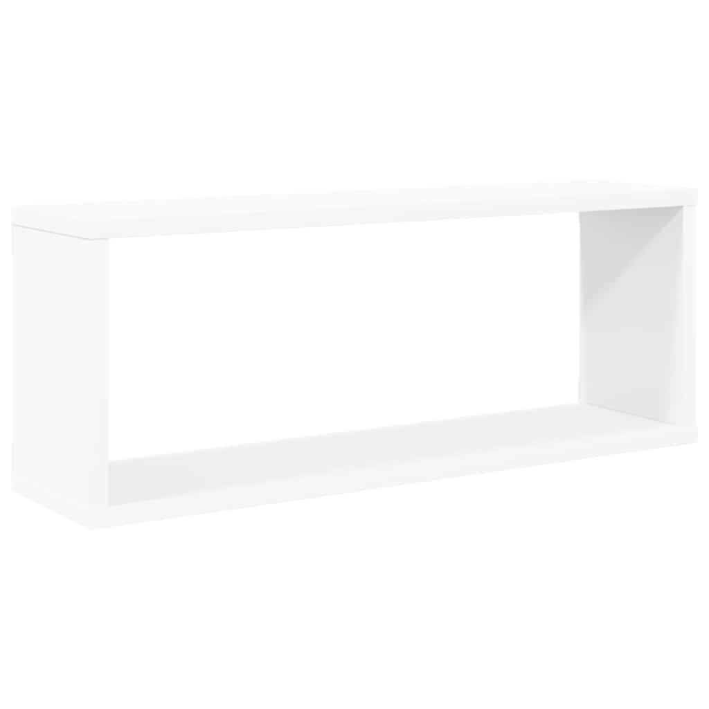 Wandschappen kubus 4 st 60x15x23 cm bewerkt hout wit is nu te koop bij PeponiXL, paradijselijk wonen!
