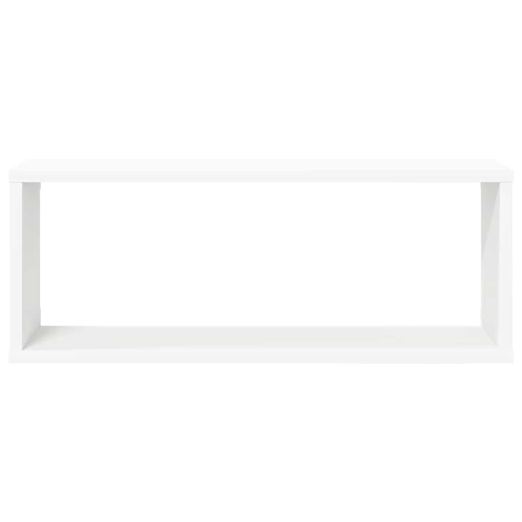 Wandschappen kubus 4 st 60x15x23 cm bewerkt hout wit is nu te koop bij PeponiXL, paradijselijk wonen!