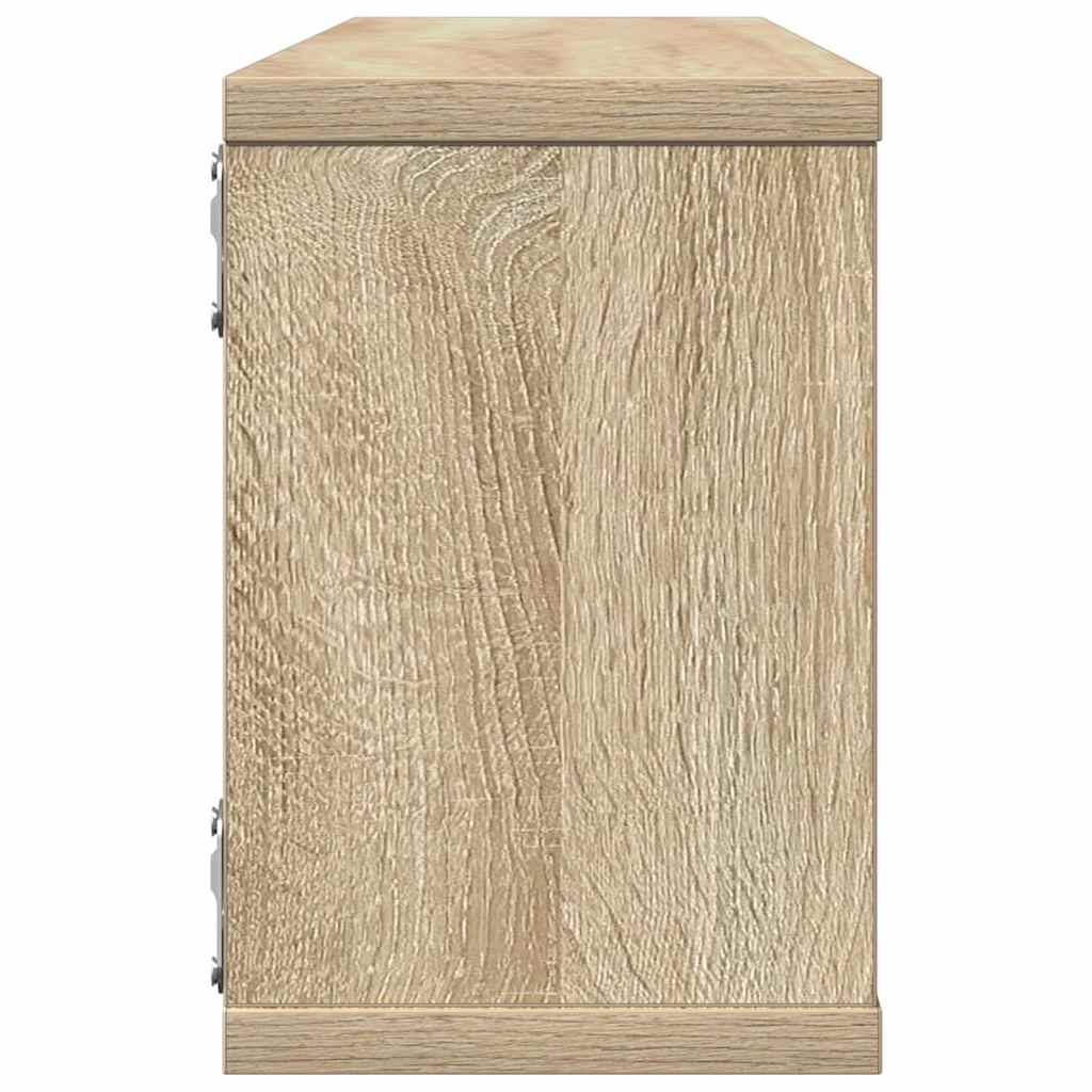 Wandschappen kubus 4 st 60x15x23 cm bewerkt hout sonoma eiken is nu te koop bij PeponiXL, paradijselijk wonen!