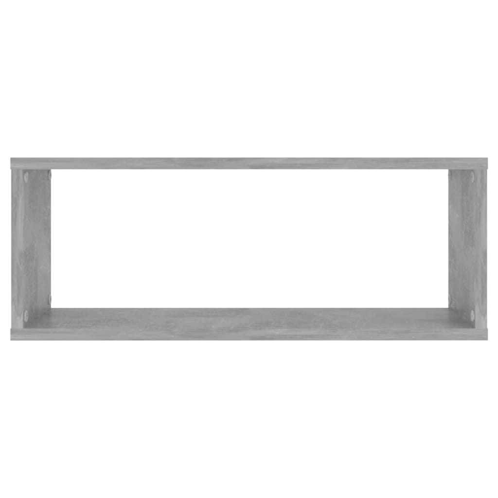 Wandschappen kubus 2 st 60x15x23 cm bewerkt hout betongrijs is nu te koop bij PeponiXL, paradijselijk wonen!