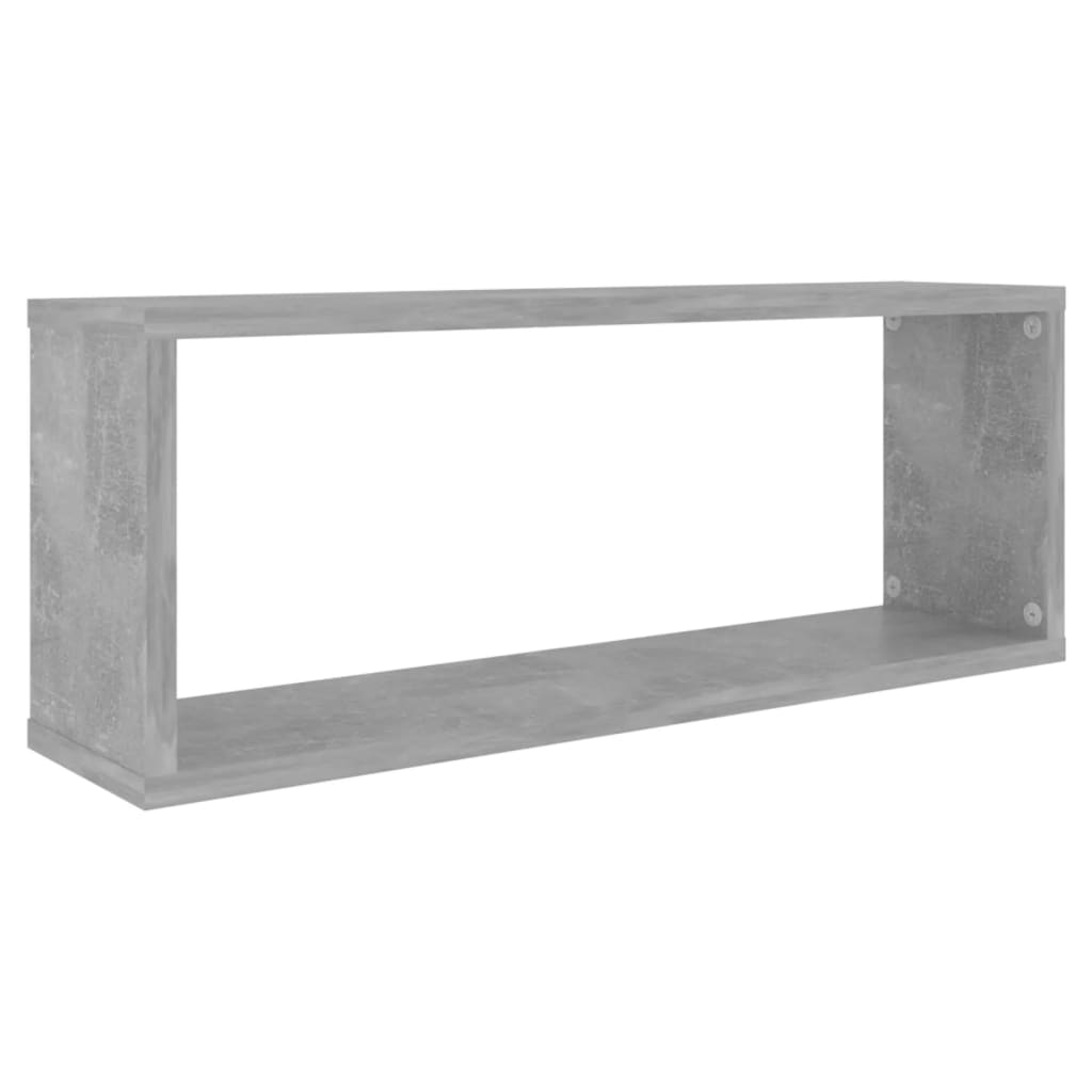 Wandschappen kubus 6 st 60x15x23 cm bewerkt hout betongrijs is nu te koop bij PeponiXL, paradijselijk wonen!